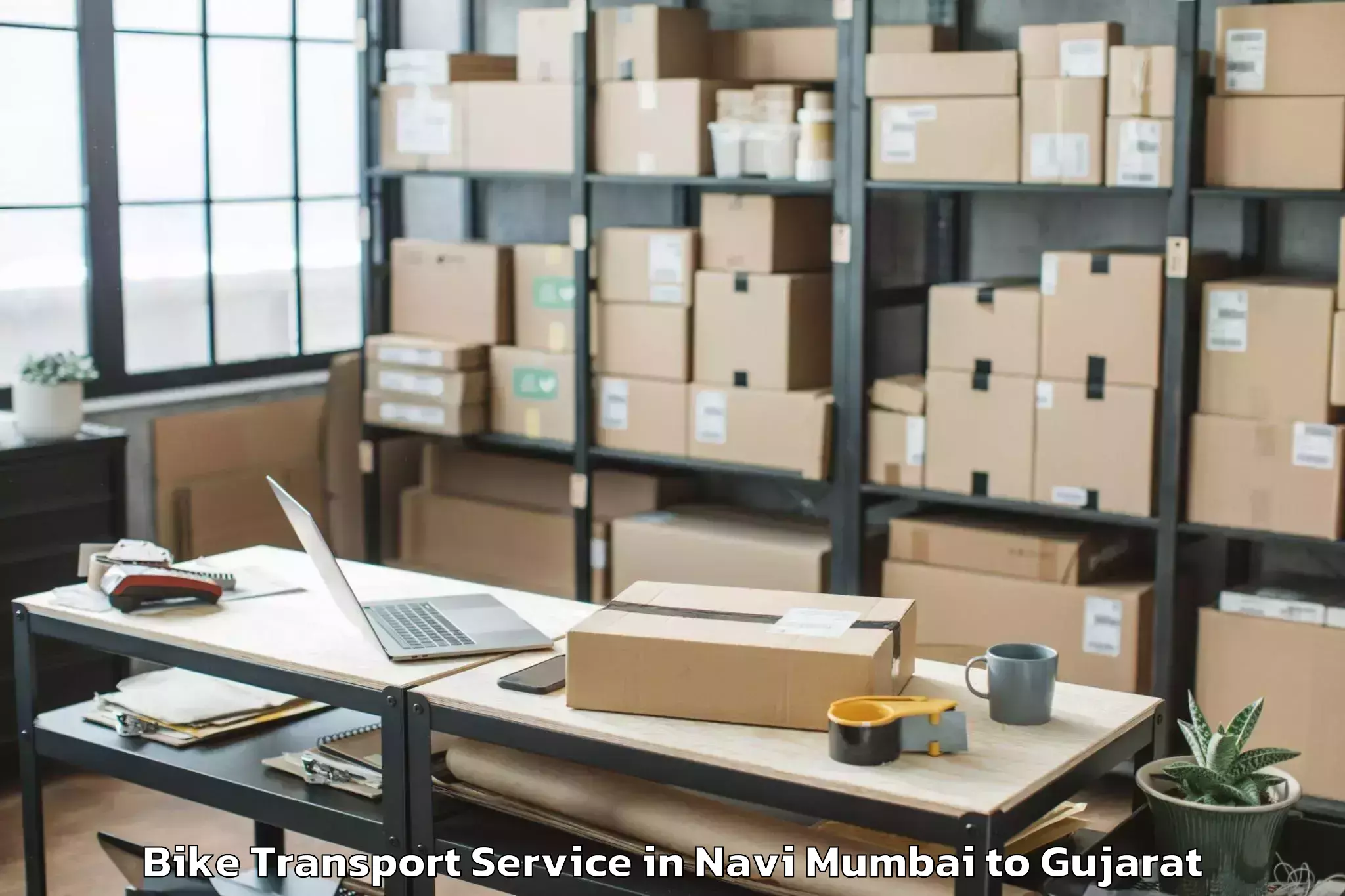 Easy Navi Mumbai to Bhatiya Bike Transport Booking